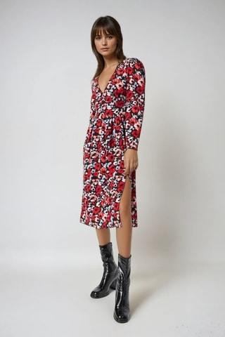 Robe midi - Rouge - Monki