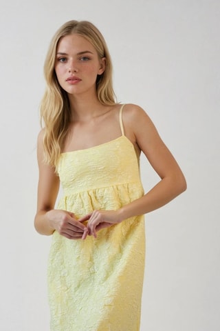 Robe midi - Jaune pâle - Monki