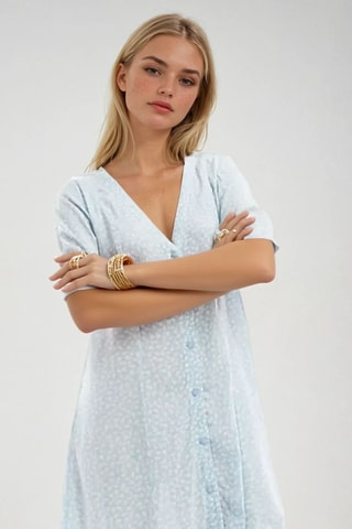 Robe chemise - Bleu clair - Monki