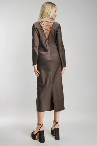 Robe midi - Marron - Monki
