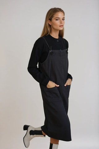 Robe-salopette - Noir - Monki