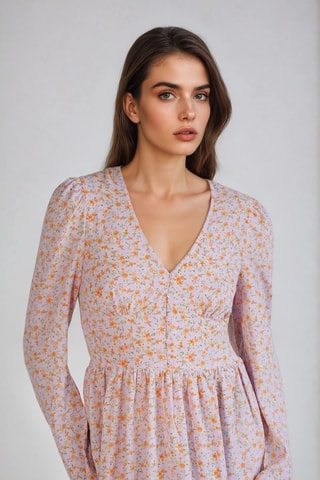 Robe midi - Rose - Monki