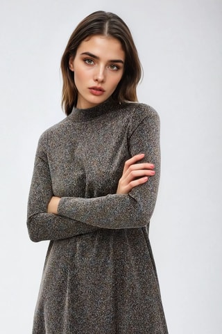 Robe midi - Gris foncé chiné - Monki