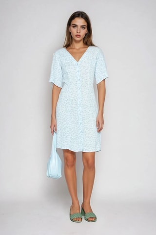 Blouse-jurk - Lichtblauw