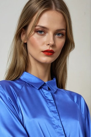 Blouse-jurk - Blauw