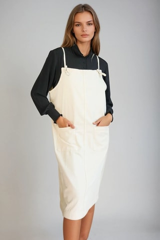 Robe-salopette - Ecru - Monki