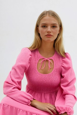 Robe midi - Rose - Monki