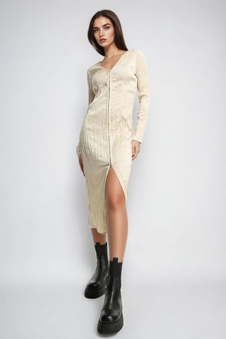 Robe midi - Beige - Monki