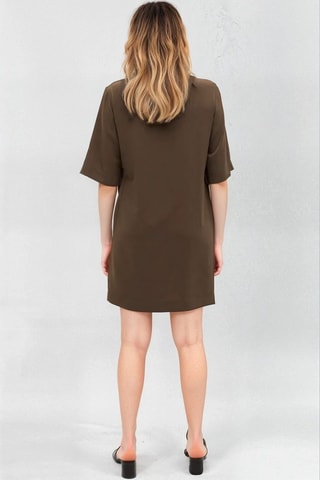 Robe portefeuille - Marron - Monki