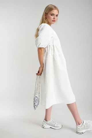 Robe patineuse - Blanc - Monki