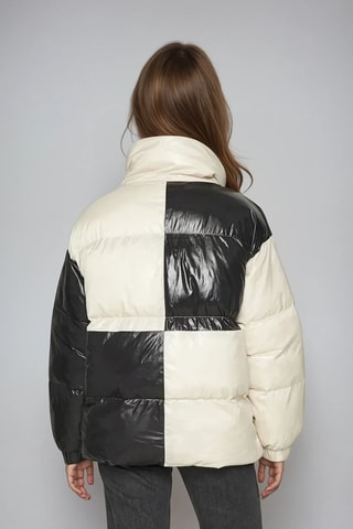 Gewatteerde Jas - Zwart en Beige