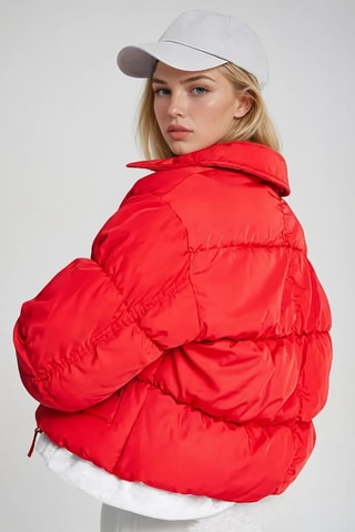 Gewatteerde Jas - Rood