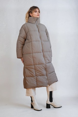 Gewatteerde Jas - Beige
