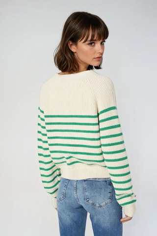 Vest - Ecru en Groen