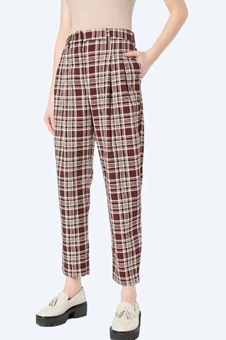 Pantalon 7/8 taille haute - Marron - Monki