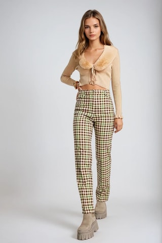 2 pantalons - Gris foncé et beige - Monki