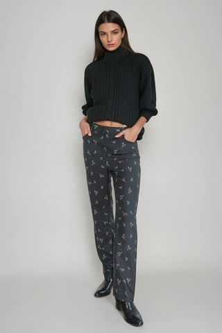 2 pantalons - Gris foncé et beige - Monki