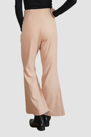 Pantalon flare taille haute - Beige - Monki
