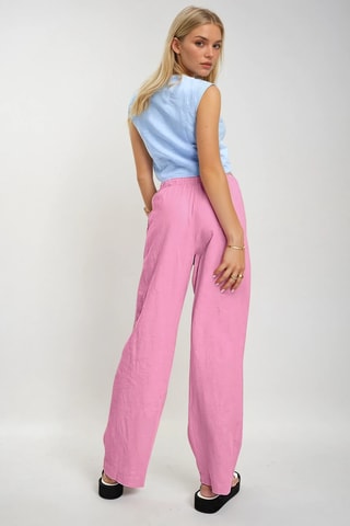 Pantalon en lin - Rose - Monki