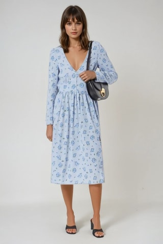 Robe midi - Bleu clair - Monki
