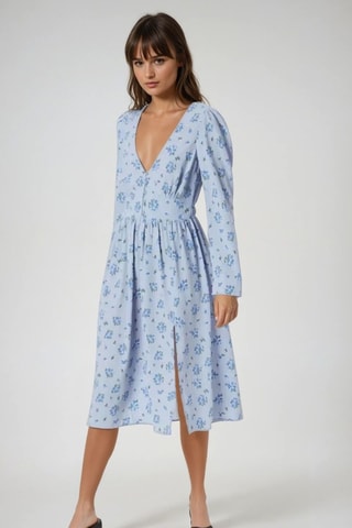 Robe midi - Bleu clair - Monki