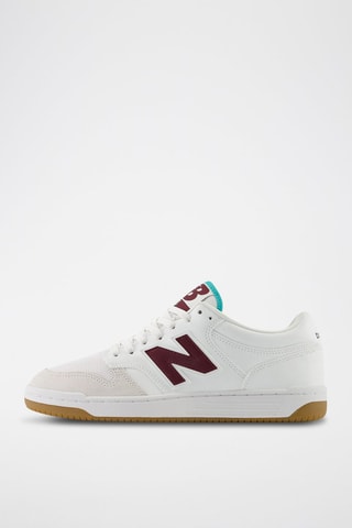 Baskets en cuir 480 - Blanc et bordeaux