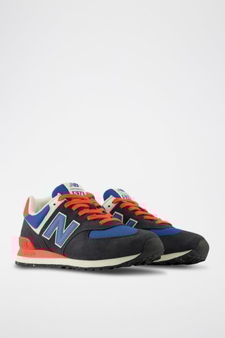 Baskets en nubuck 574 - Bleu marine