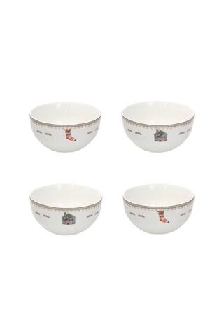 4 tasses en porcelaine Atollo Vintage
