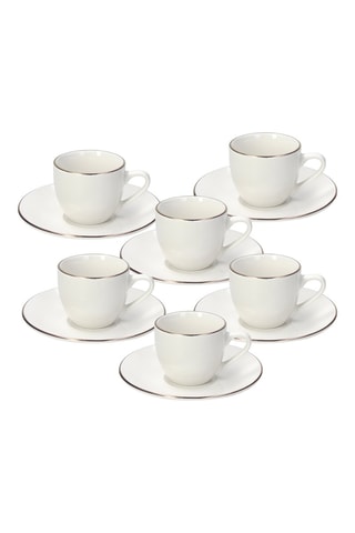 Service à café en porcelaine Madison Fascetta - 6 personnes