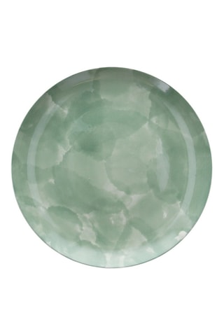6 assiettes plates en porcelaine - 27 cm