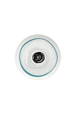 6 assiettes plates en porcelaine - 27 cm