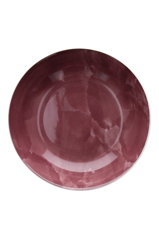 6 assiettes creuses en porcelaine - 20 cm