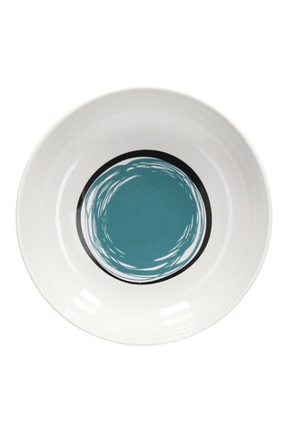 6 assiettes creuses en porcelaine - 18,5 cm