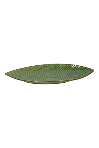 6 assiettes de service en grès Relief - 33,5 cm