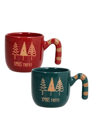 2 tasses à café en grès Candy Twist - 13 cl