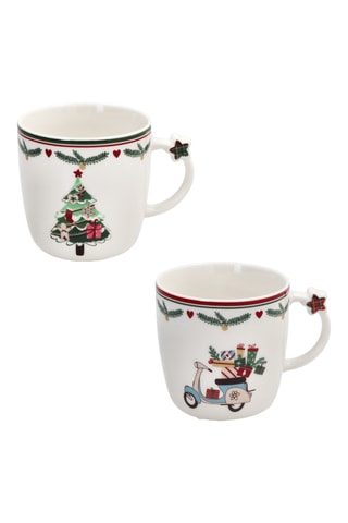 2 mugs en porcelaine Albero-Moto - 36 cl