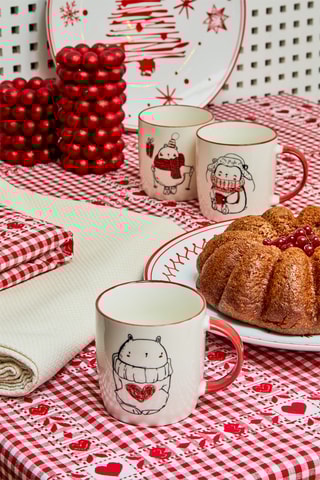 Nappe rectangulaire Cozy - Rouge - 240 x 140 cm