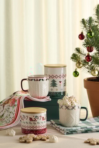 2 mugs en porcelaine Let it Snow - 35 cl