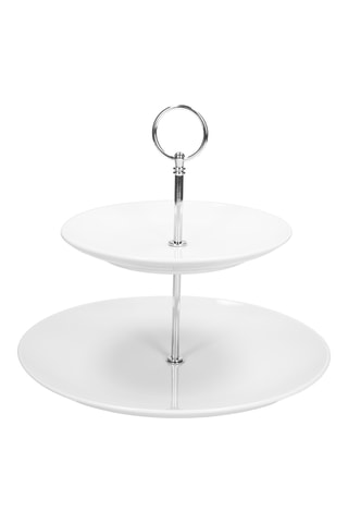 Serviteur muet en porcelaine Madison Bianco - 27 x 23 cm