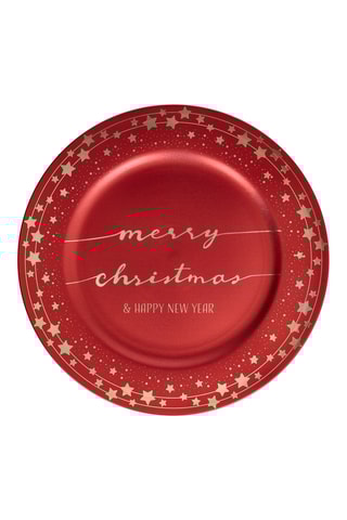 6 assiettes de présentation Merry Bright - 33 x 2 cm