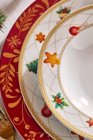 6 assiettes de présentation Merry Bright - 33 x 2 cm