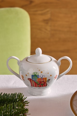 Crémier et sucrier en porcelaine Madison Christmas Fairy Tale