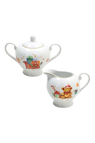 Crémier et sucrier en porcelaine Madison Christmas Fairy Tale