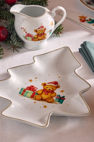 Assiette de présentation en porcelaine Madison Christmas Fairy Tale - 21 x 25 x 3 cm