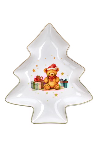 Assiette de présentation en porcelaine Madison Christmas Fairy Tale - 21 x 25 x 3 cm