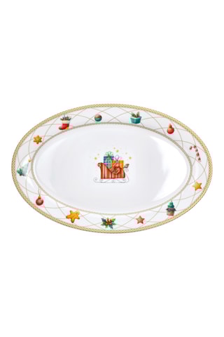 Plat de service en porcelaine Madison Christmas Fairy Tale - 25 x 3 x 37 cm