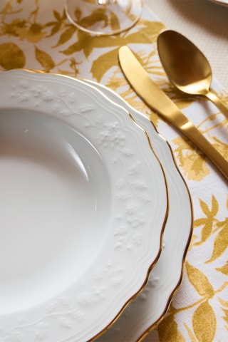 Service en porcelaine Fleur - 18 pièces 