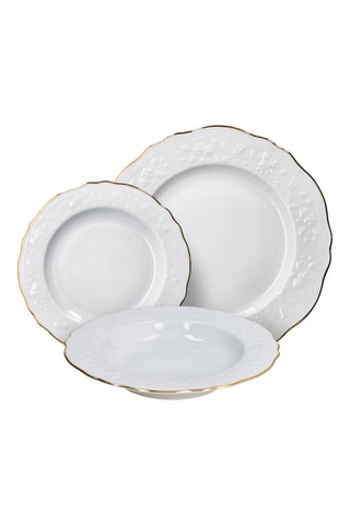 Service en porcelaine Fleur - 18 pièces 
