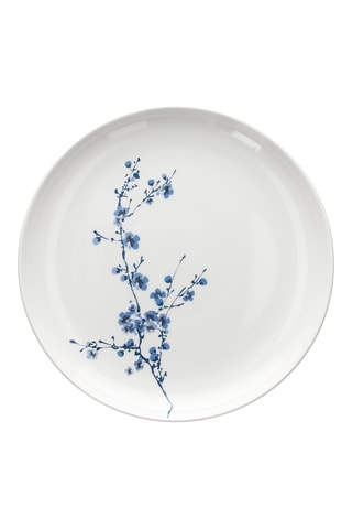 6 assiettes plates en porcelaine Orientale - 27 cm
