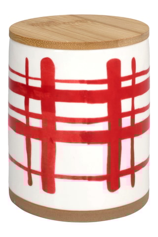Bocal à café en céramique et bois Spotty - 65 cl